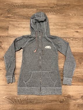 Roots Full Zip Hoodie Womens Size Small Heathered Gray